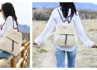 Straw-Like Easy Backpack Free Knitting Pattern