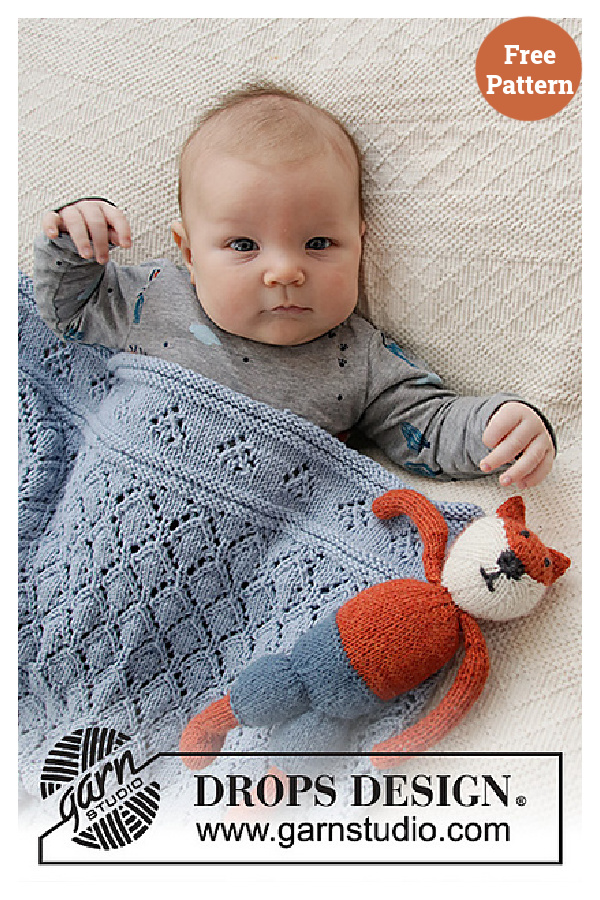 Baby Diamonds Blanket Free Knitting Pattern