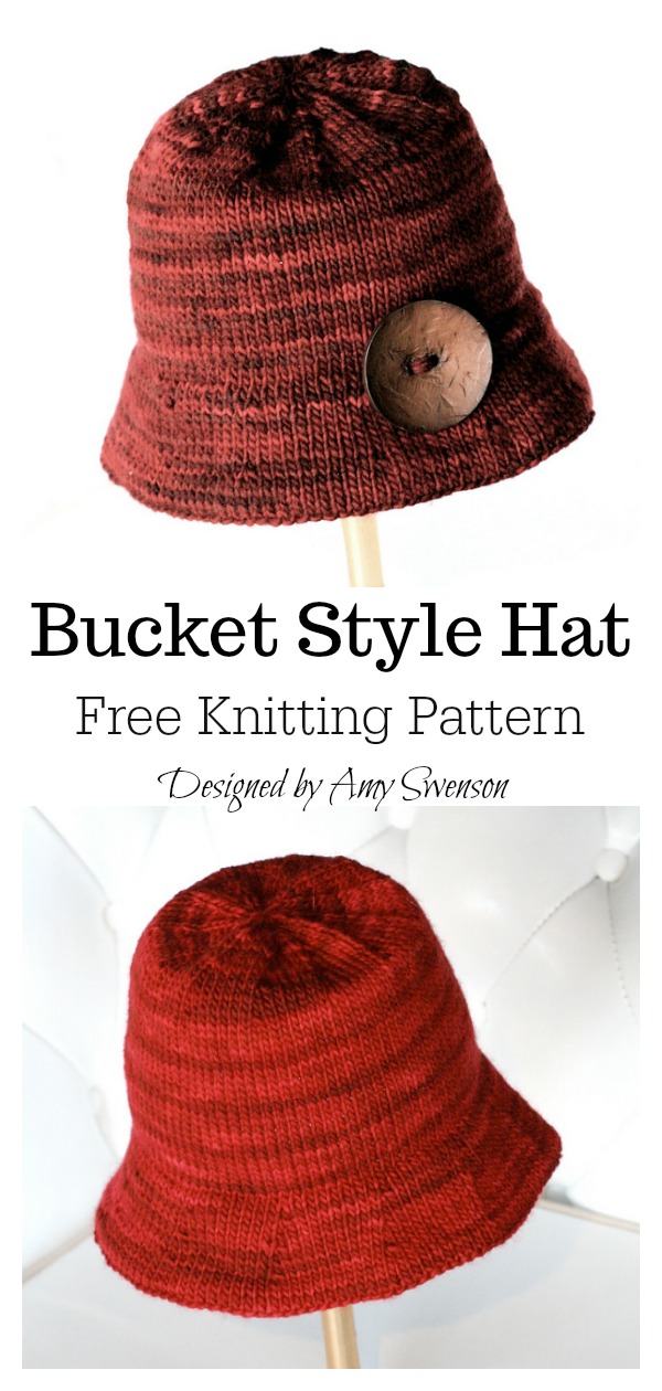 Bucket Style Hat Free Knitting Pattern 