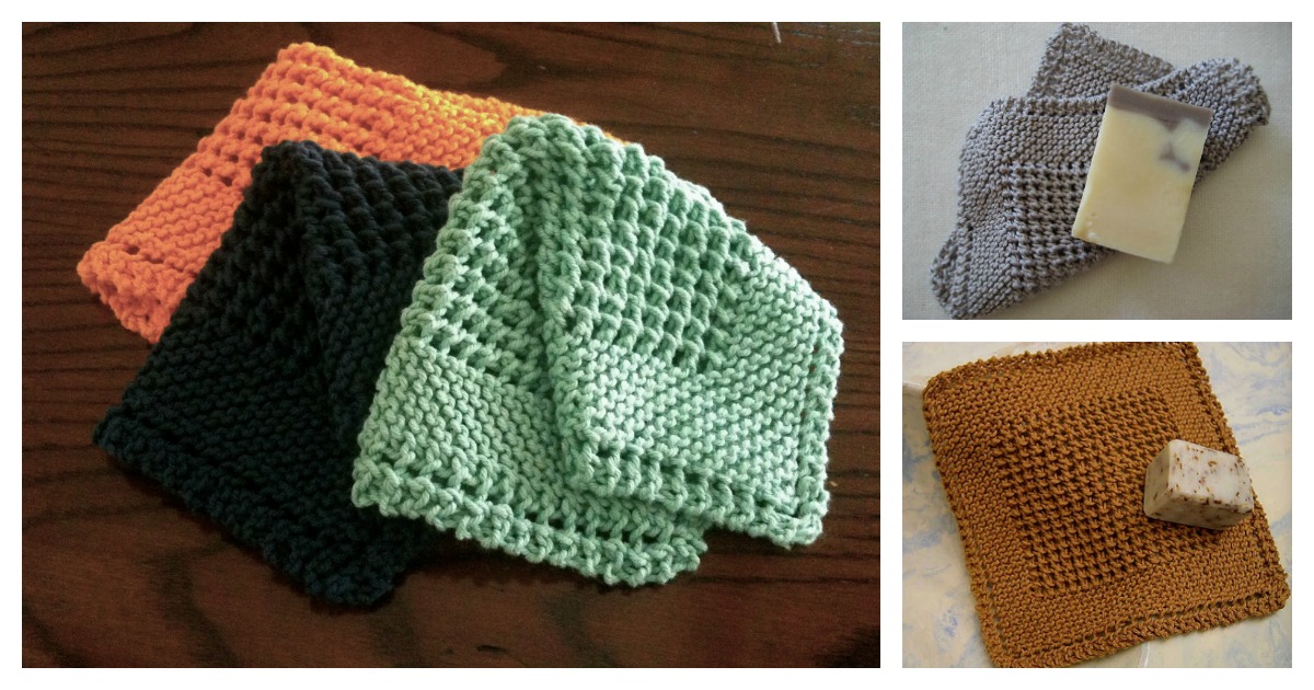 Diagonal Dishcloth Free Knitting Pattern