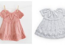 Fairy Leaves Baby Dress Free Knitting Pattern