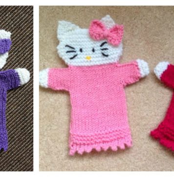 Hello Kitty Hand Puppet Free Knitting Pattern