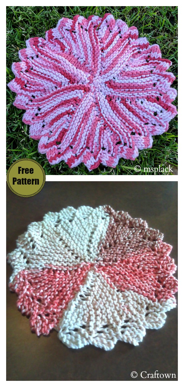 Pinwheel Dishcloth Free Knitting Pattern