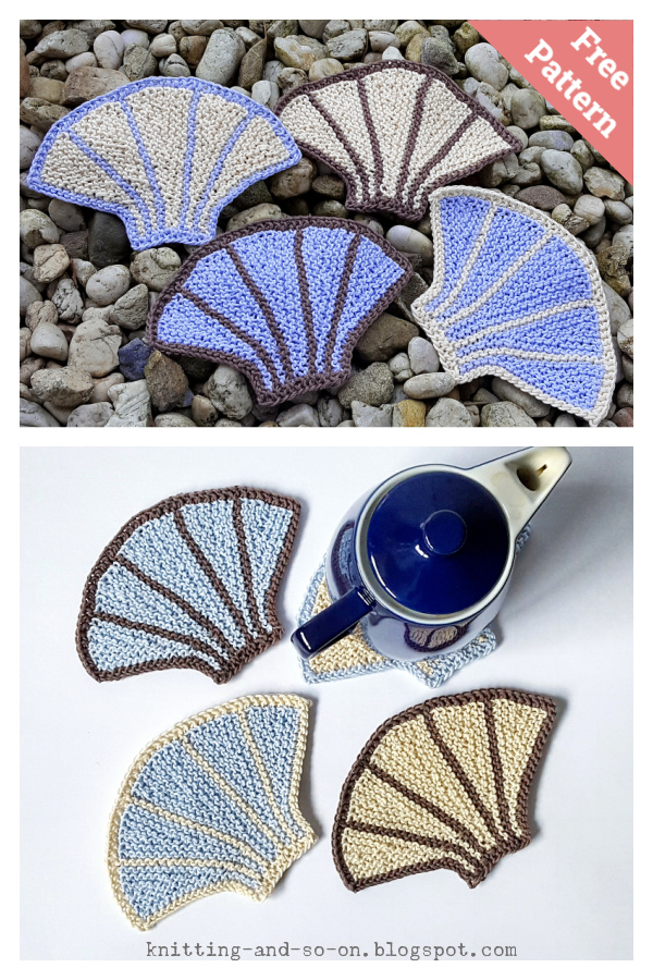 Seashell Coasters Free Knitting Pattern 