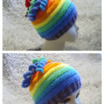 whirlygig Rainbow Hat Free Knitting Pattern