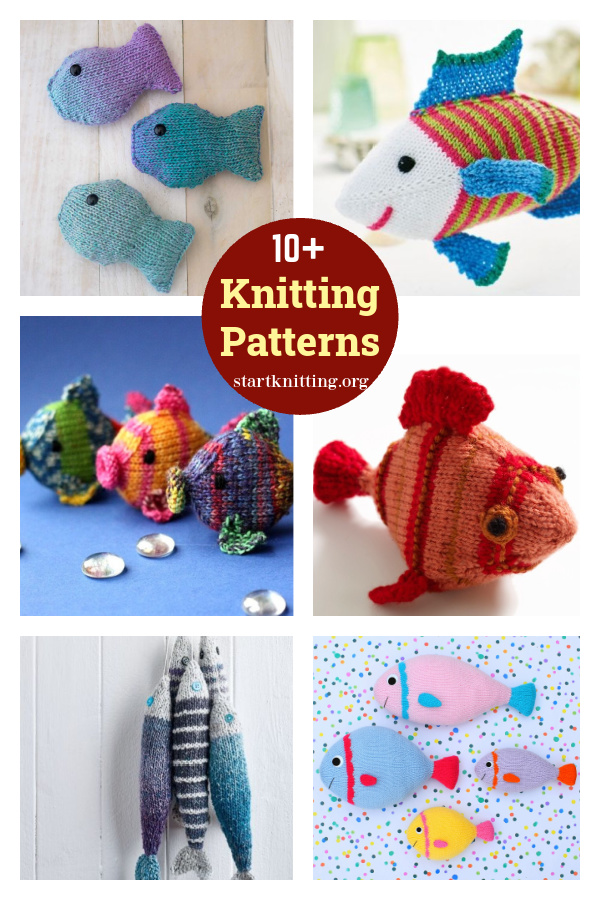10+ Amigurumi Fish Softie Knitting Patterns 