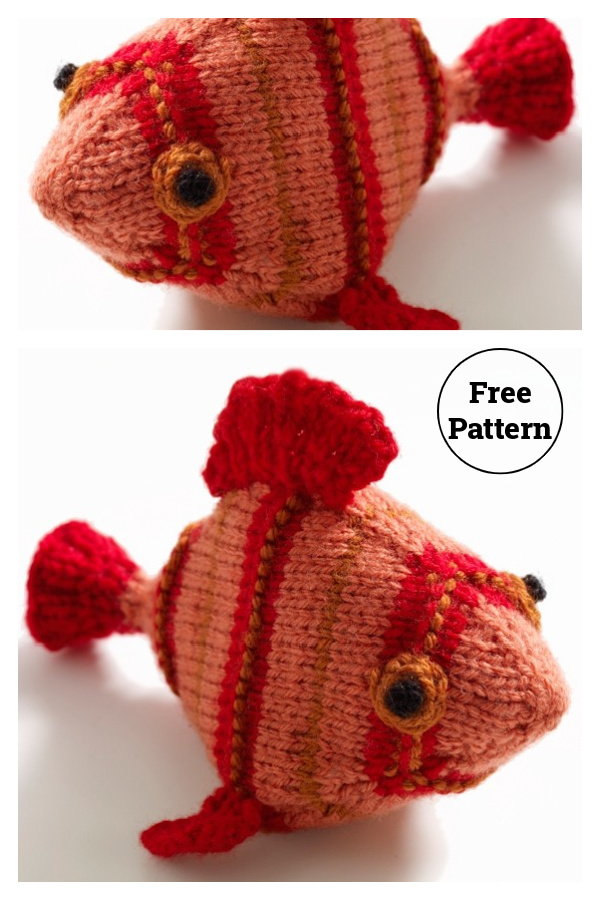Amigurumi Frida the Fish Softie Free Knitting Pattern 