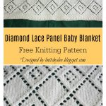 Diamond Lace Panel Baby Blanket Free Knitting Pattern