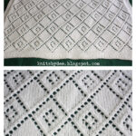 Diamond Lace Panel Baby Blanket Free Knitting Pattern