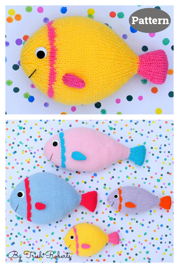 Fishy Friends Amigurumi Fish Softie Knitting Pattern