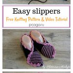 Flat Knit Easy Slippers Free Knitting Pattern and Video Tutorial