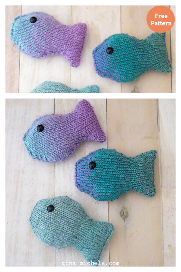 Flat Knit Plush Fish Free Knitting Pattern