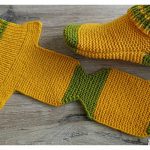 Flat Knit Slippers Free Knitting Pattern and Video Tutorial f