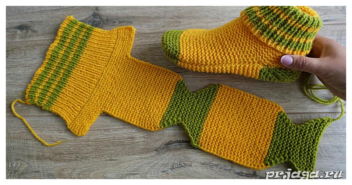 Flat Knit Slippers Free Knitting Pattern and Video Tutorial  Knitted  slippers pattern, Knit slippers free pattern, Knitted slippers