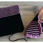 Flat Knit Slippers Free Knitting Pattern and Video Tutorial