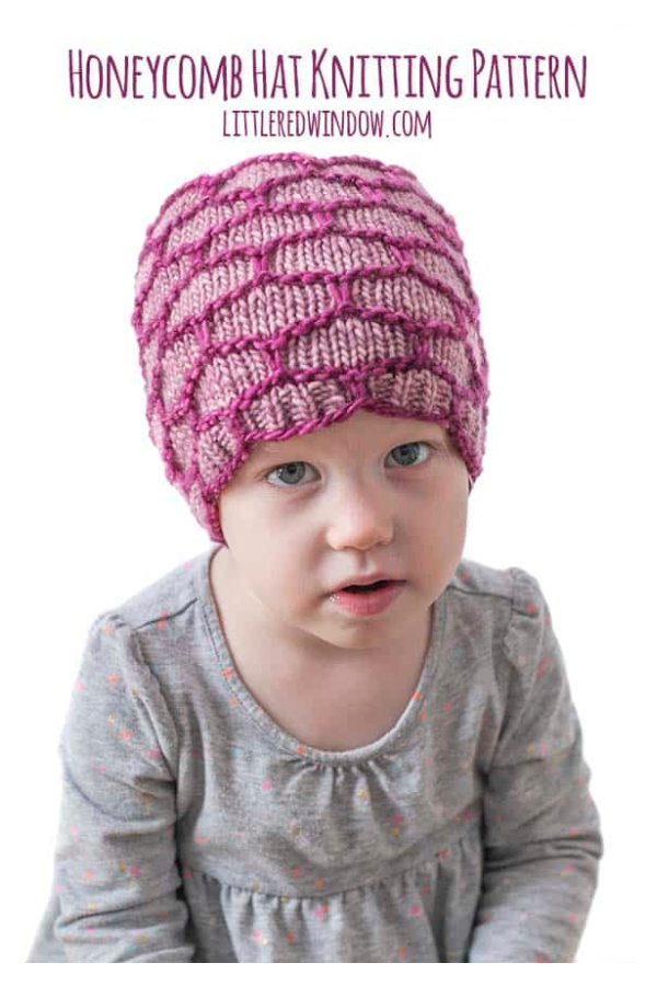 Honeycomb Baby Hat Free Knitting Pattern 