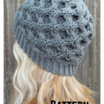 Honeycomb Cable Beanie Hat Free Knitting Pattern