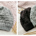 Honeycomb Hat Knitting Pattern Free and Paid