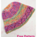 Little Lace Bucket Hat Free Knitting Pattern