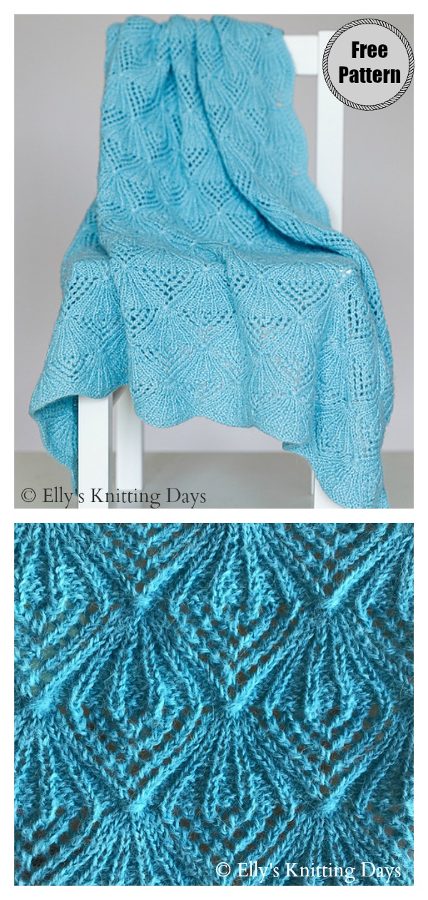Magic Lantern Plaid Lace Baby Blanket Free Knitting Pattern