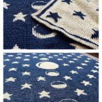 Moon Phase and Stars Blanket Knitting Pattern