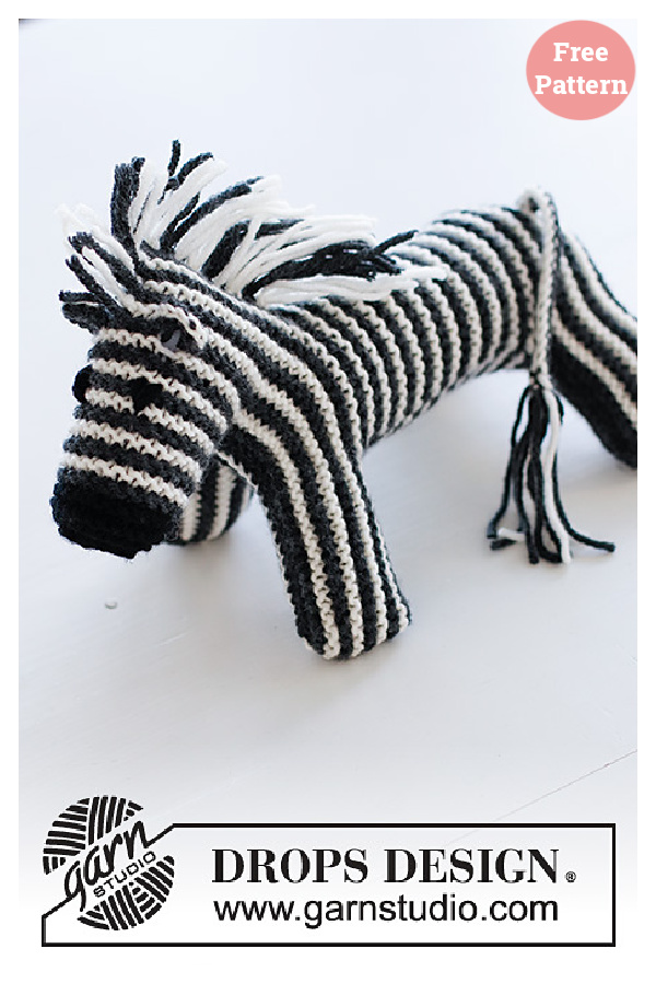 Oreo the Zebra Free Knitting Pattern