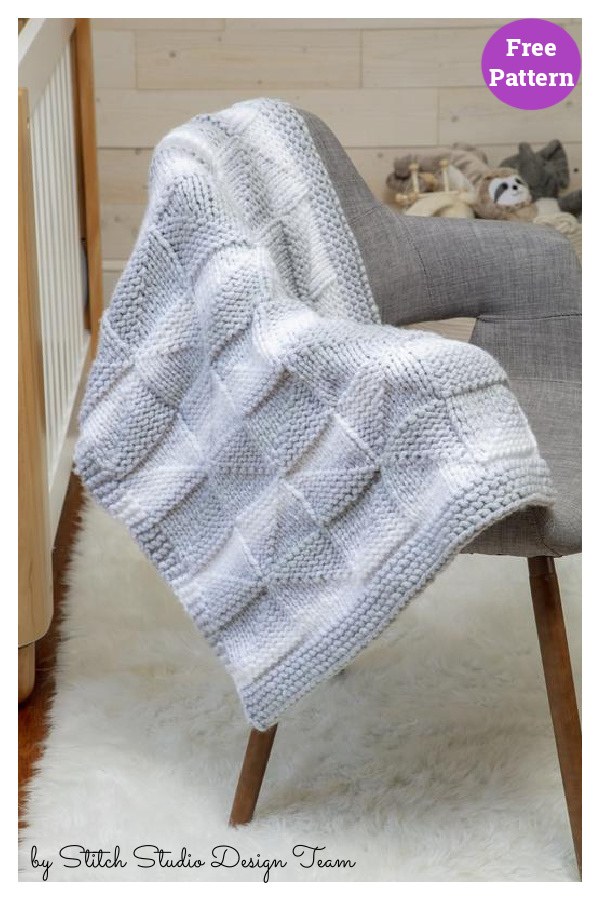 Pinwheel Baby Blanket Free Knitting Pattern