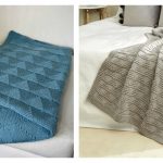 Purls and Triangles Blanket Free Knitting Pattern