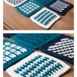 Slip Stitch Coasters Free Knitting Pattern