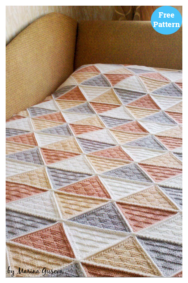 Triforce Blanket Free Knitting Pattern