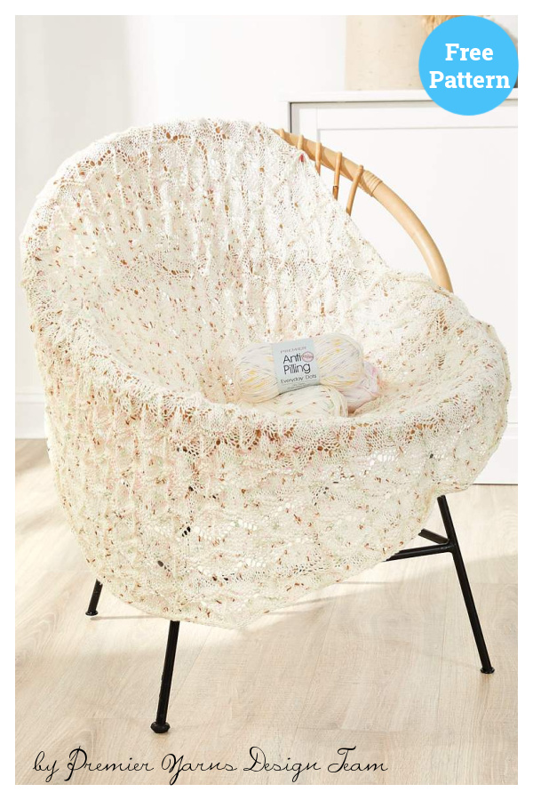 Waving Fans Blanket Free knitting Pattern