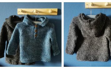 Baby Hooded Pullover Free Knitting Pattern Baby Hooded Pullover Free Knitting Pattern