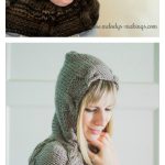 Cabled Hooded Cowl Free Knitting Pattern