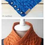 Celtic Cable Button Cowl Free Knitting Pattern