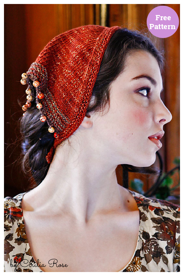 Kerchief Headband Free Knitting Pattern