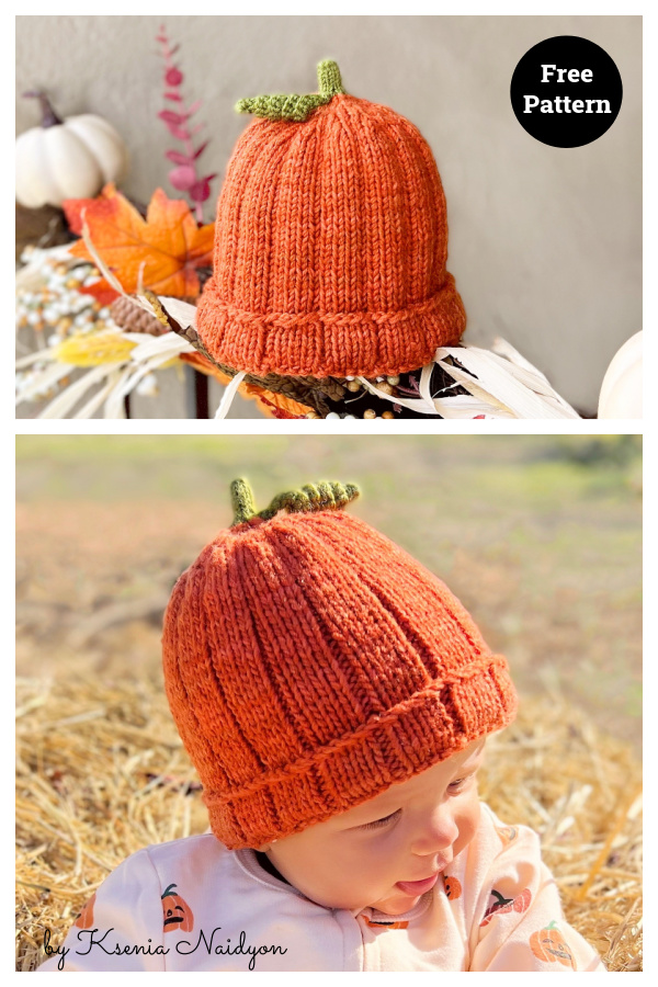 Cozy Pumpkin Hat Free Knitting Pattern