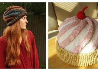 Flat Knit Swirl Hat Free Knitting Pattern
