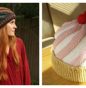 Flat Knit Swirl Hat Free Knitting Pattern