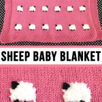 Knitted Sheep Baby Blanket