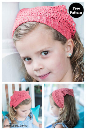 7 Kerchief Headband Free Knitting Pattern