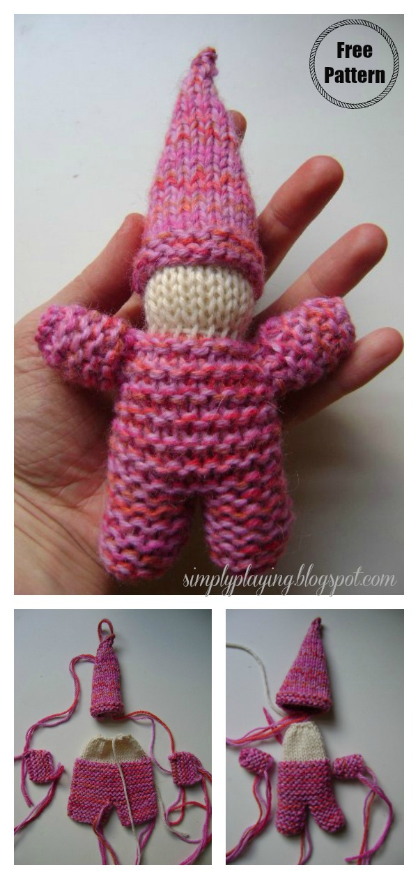 Pocket Baby Gnome Free Knitting Pattern
