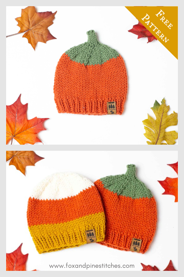 Pumpkin Patch Halloween Hat Free Knitting Pattern