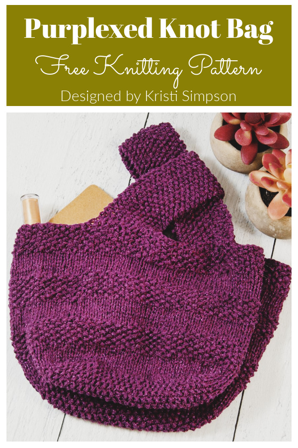 Purplexed Knot Bag Free Knitting Pattern