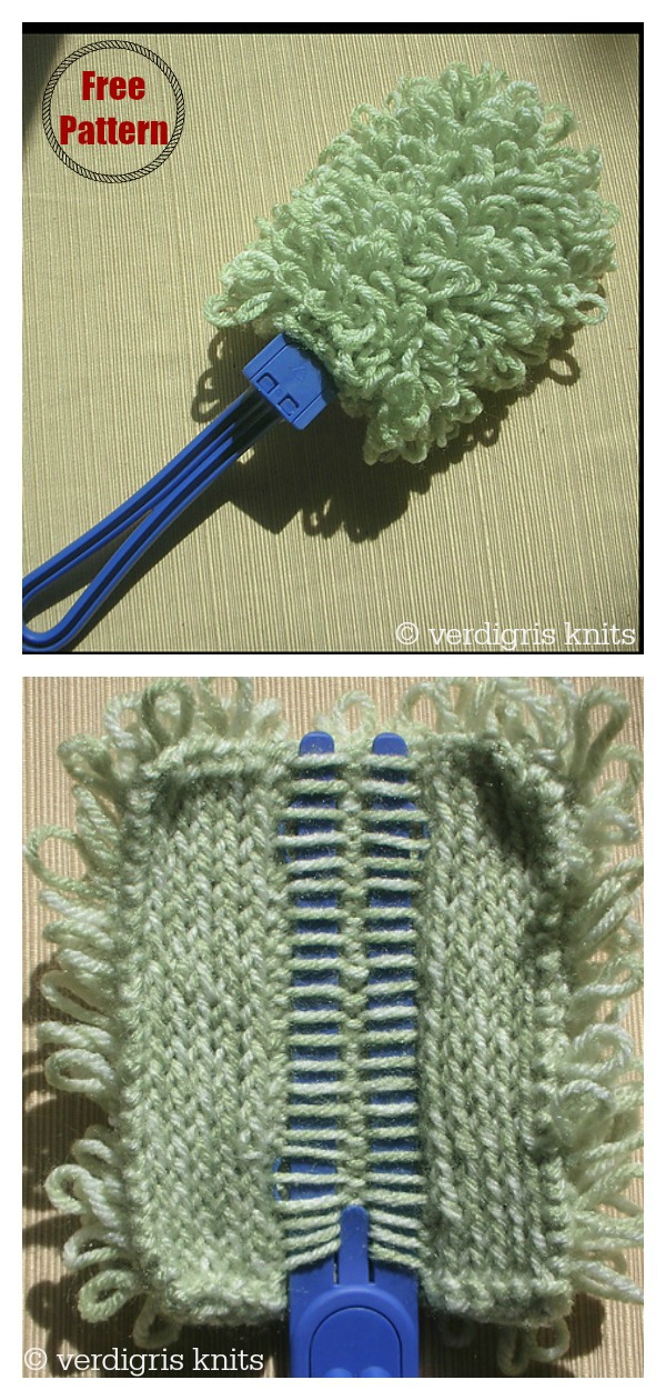 Reusable Duster Cover Free Knitting Pattern