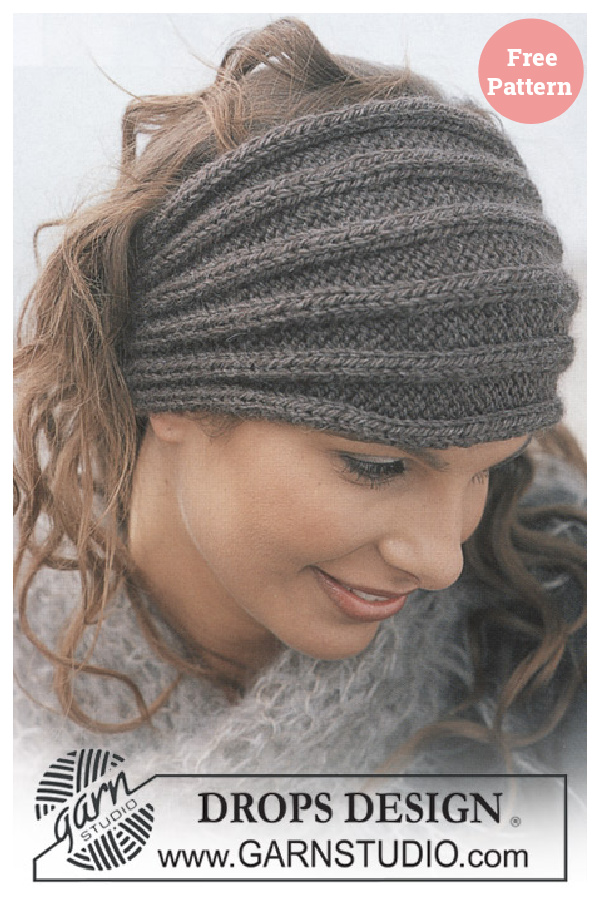 Kerchief Headband Free Knitting Pattern