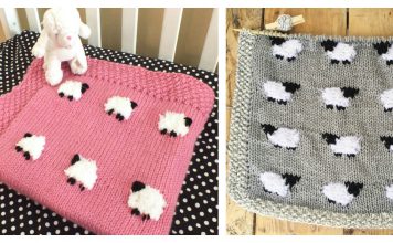 Sheep Baby Blanket Free Knitting Pattern