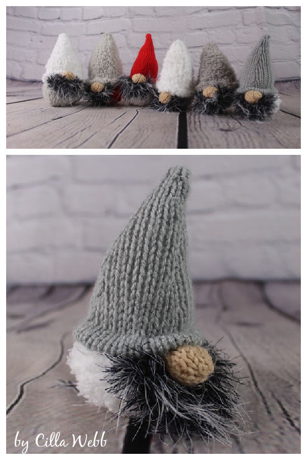 Tiny Festive Tomte Gnomes Free Knitting Pattern