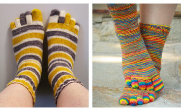 Basic Toe Socks Free Knitting Pattern