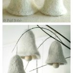 Christmas Felted Bell Ornament Free Knitting Pattern