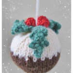 Christmas Pudding Bauble Free Knitting Pattern